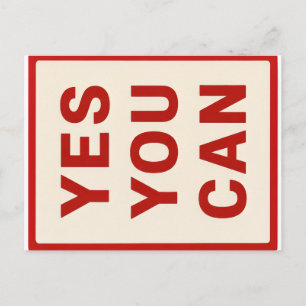YES YOU CAN Inspirational Postcard Motivational