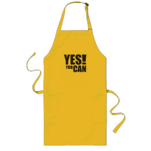 YES YOU CAN – Motivational Positive Quote Design Long Apron