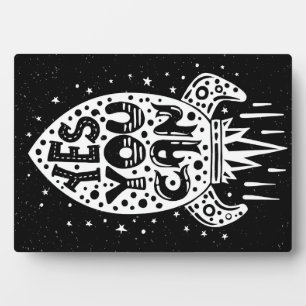 Yes You Can Rocketship Plaque