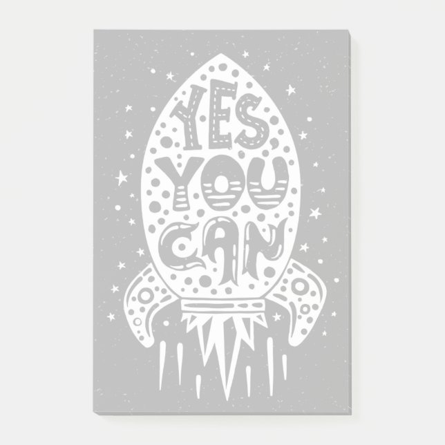 Yes You Can Rocketship Post-it Notes (Front)