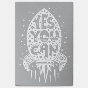 Yes You Can Rocketship Post-it Notes