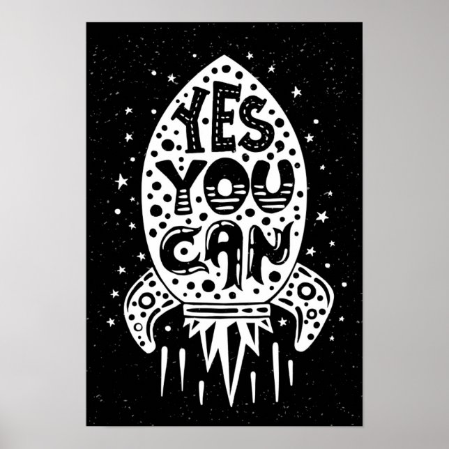 Yes You Can Rocketship Poster (Front)