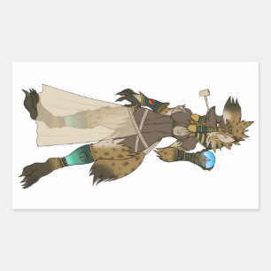 Yeshka goddess rectangular sticker