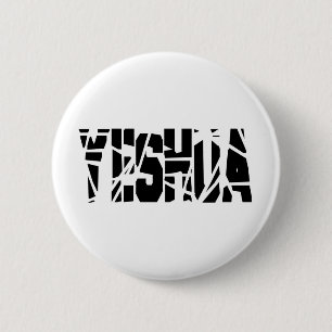 Yeshua cassé blanc 6 cm round badge