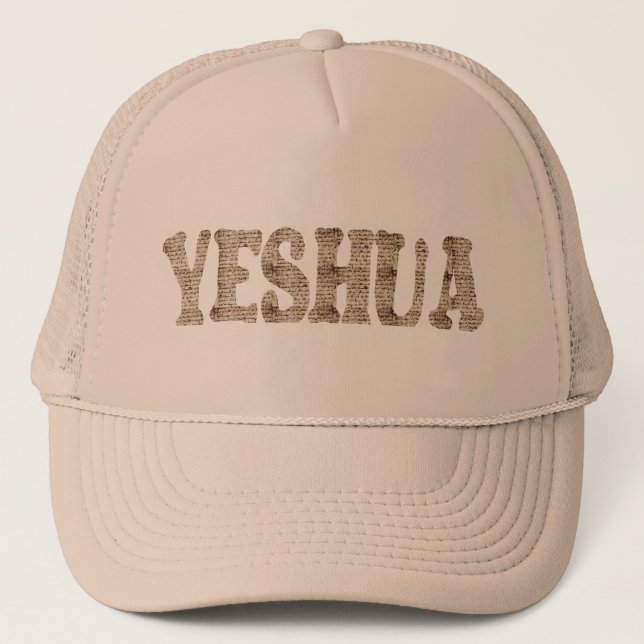 Yeshua effet manuscrit trucker hat (Front)