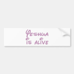 Yeshua is alive Blanc Bumper Sticker
