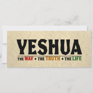 yeshua jesus christmas the way, truth, life holiday card