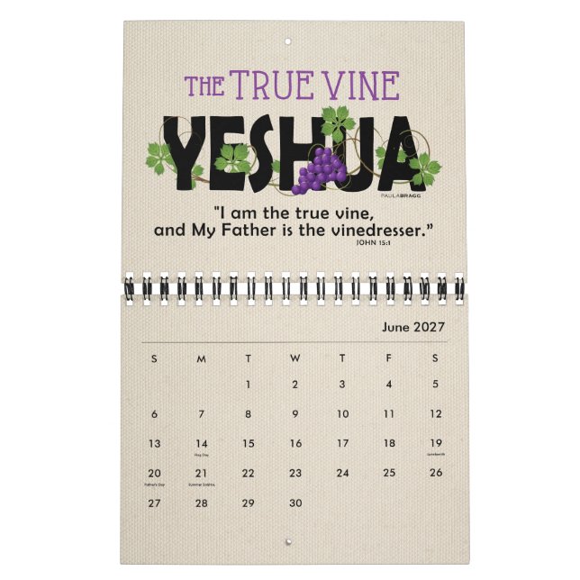 YESHUA Jesus Hebrew Jewish Name Christian Messiah Calendar (Jun 2027)