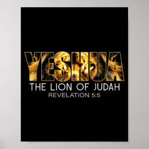 Yeshua Lion Of Judah Jesus Religious Christian Rev Poster
