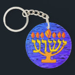 Yeshua Menorah Key Chain<br><div class="desc">This Yeshua Menorah keychain was created by request.   Makes a great conversation piece for those who like to share their faith with others.</div>