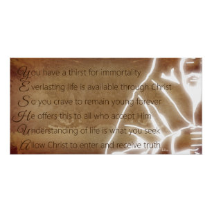 YESHUA Messiah Jesus Christ Christian Poem Poster