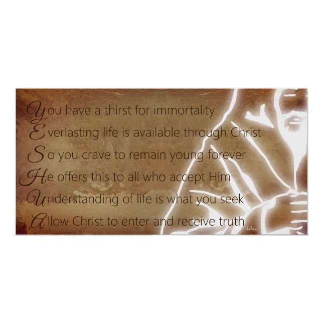 YESHUA Messiah Jesus Christ Christian Poem Poster (Front)
