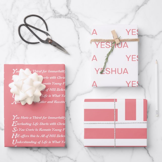 Yeshua Poem Christian Wrapping Paper Sheet (Front)