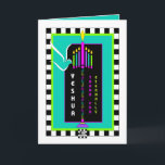 Yeshua, Thank You Eternally Card<br><div class="desc">A dove flies near this colourful menorah whose central candle represents Yeshua ha Messhiah,  Jesus the Messiah.  We thank Him ETERNALLY! for bringing Salvation.  John 3:16  Unique menorah stand made of ampersands :^)  Interior has date area and is bordered and coordinated for your writing pleasure.  ~ karyn</div>