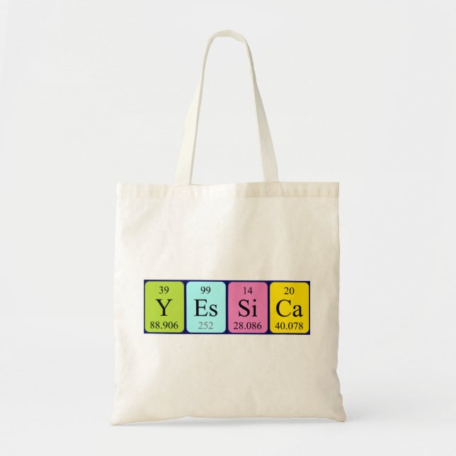 Yessica periodic table name tote bag (Front)