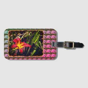 Yesterday Day Lily After The Rain Flower Luggage Tag