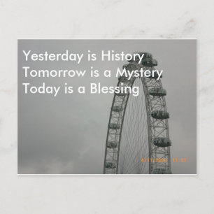 Yesterday is History Postcard