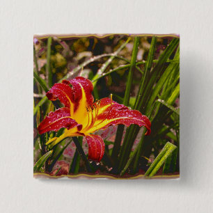 Yesterday Lily After The Rain 15 Cm Square Badge