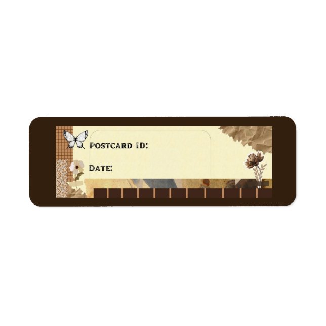 Yesterday Vintage Postcrossing Postcard ID Labels (Front)