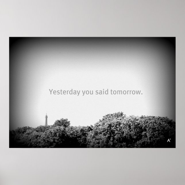 Yesterday you said tomorrow poster (Front)