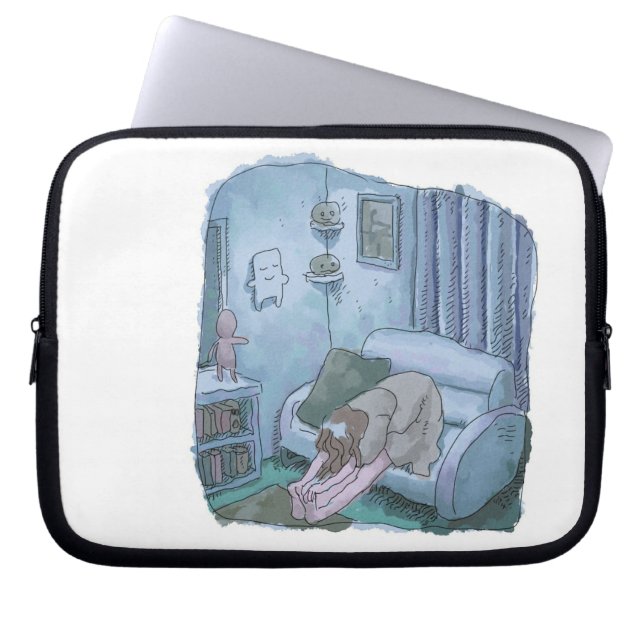 Yesterday's lunch laptop sleeve (Front)