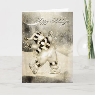 Yesterday's Snowman Holiday Card