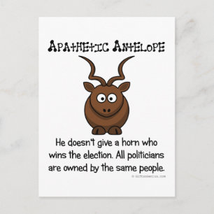 Yet another apathetic voter postcard