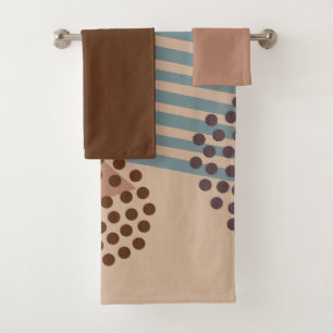 Yet Another Mid-Century Abstract  Bath Towel Set