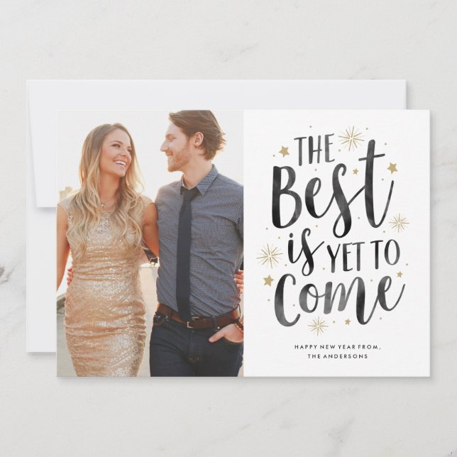 Yet to Come New Year Holiday Photo Card (Front)