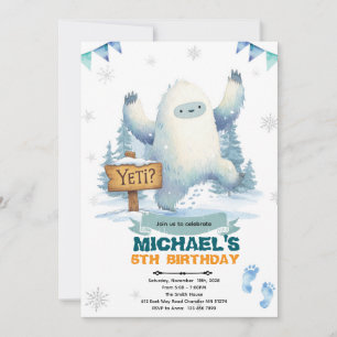 Yeti Birthday party Invitation