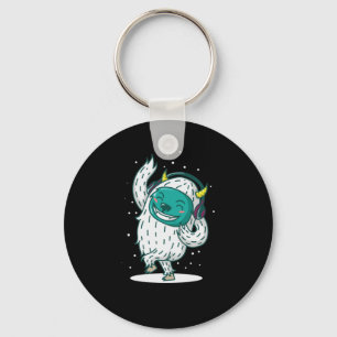 Yeti Eismonster hört im Winter Musik und tanzt Key Ring
