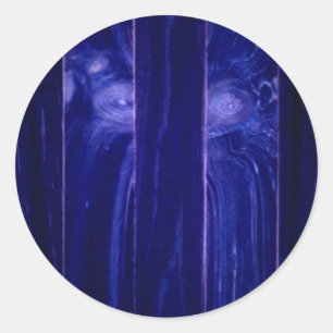 Yeti Face in Wooden Crate Classic Round Sticker