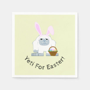 Yeti For Easter Cute Easter Yeti Napkin