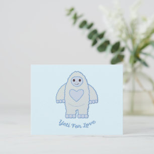 Yeti for Love Holiday Postcard
