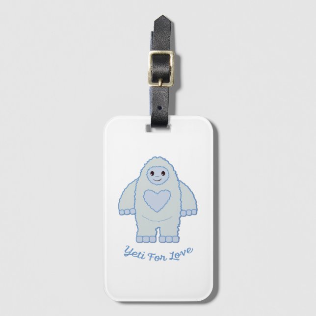 Yeti for Love Luggage Tag (Front Vertical)