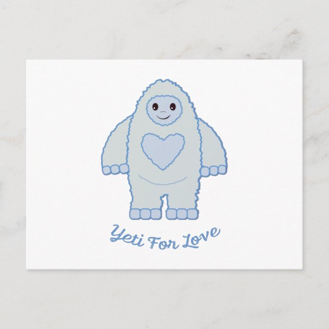 Yeti for Love Postcard (Front)
