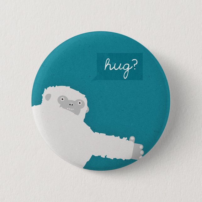 Yeti Hug 6 Cm Round Badge (Front)