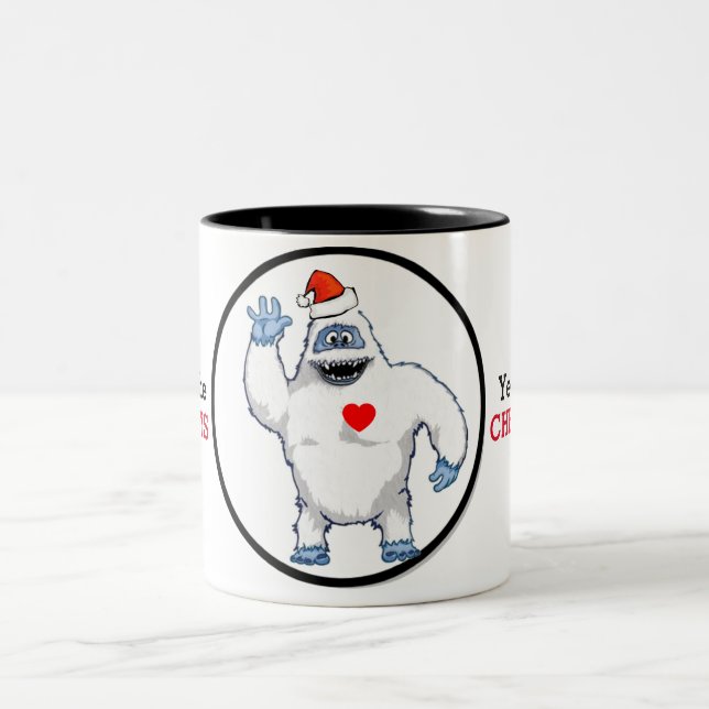Yeti Love Christmas Two-Tone Coffee Mug (Center)