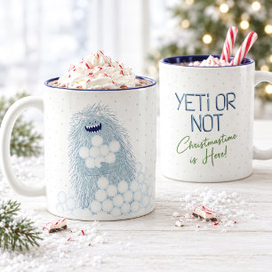 Yeti or Not Christmastime is Here Christmas Two-Tone Coffee Mug