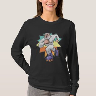 Yeti Roller Skates Ladies 80s Retro T-Shirt
