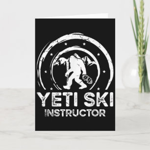 Yeti Ski Instructor Sasquatch For A Women Skier Fu Card