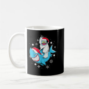 Yeti To Party Shark Santa Hat Christmas Pajama Xma Coffee Mug