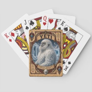 Yeti, Vintage Circus Monsters Playing Cards
