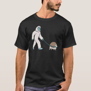 Yeti Walking Hedgehog Cryptozoology Pet T-Shirt