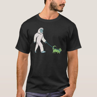 Yeti Walking Iguana Reptile Cryptozoology Pet T-Shirt