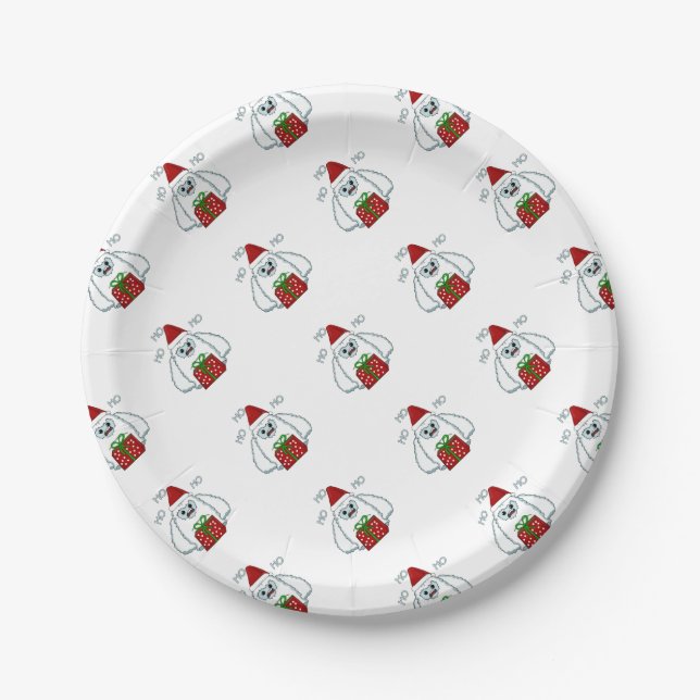 Yeti Xmas Paper Plate (Front)