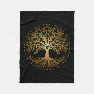 Yggdrasil, Celtic, Tree, Life, Norse, Mythology, Fleece Blanket