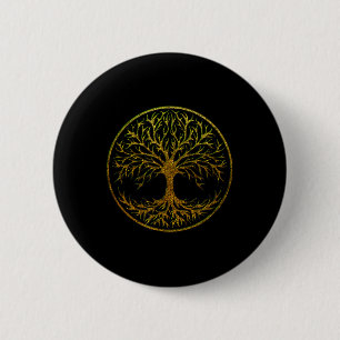 Yggdrasil, Celtic Tree Of Life, Norse Mythology 6 Cm Round Badge