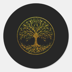 Yggdrasil, Celtic Tree Of Life, Norse Mythology  Classic Round Sticker
