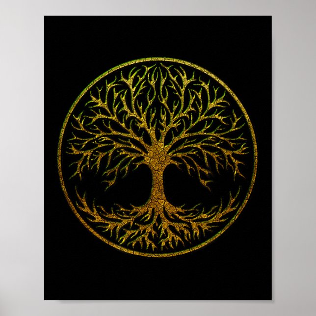 Yggdrasil, Celtic Tree Of Life, Norse Mythology  Poster (Front)